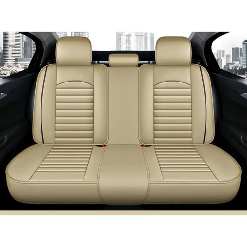 Housses De Sige De Voiture En Cuir Pu,Protecteur De Sige,Hyundai Getz,Accent,Santa Fe,4.3 Son,Elantra,Creta,Veloster,Grand I10,Ioniq I10 - Type Beige1pcs Rear