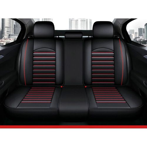 Housses De Sige De Voiture En Cuir Pu,Protecteur De Sige,Hyundai Getz,Accent,Santa Fe,4.3 Son,Elantra,Creta,Veloster,Grand I10,Ioniq I10 - Type Black Red 1pcs Rear