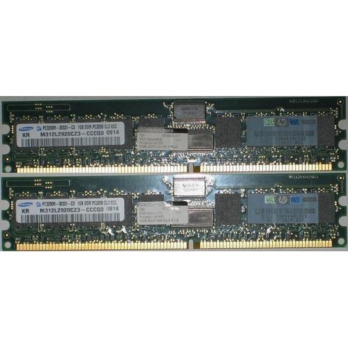 HP 373029-051 2GB 2Go (2 x 1Gb) PC3200R DDR ECC Mmoire Serveur