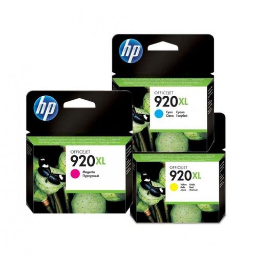 Hp - Lot Cartouches Encre Magenta Cyan Jaune - 920xl Cd973ae Bgx Cd972ae Bgx Cd974ae Bgx