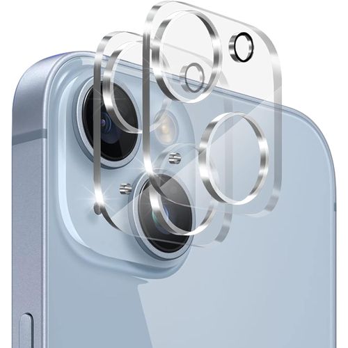 Hqselection  Lot De 2 Protection Objectif Camra Arrire En Verre Tremp Pour Iphone 14 Plus, Film En Verre Tremp 9h, Ultra Hd, Anti-Rayures