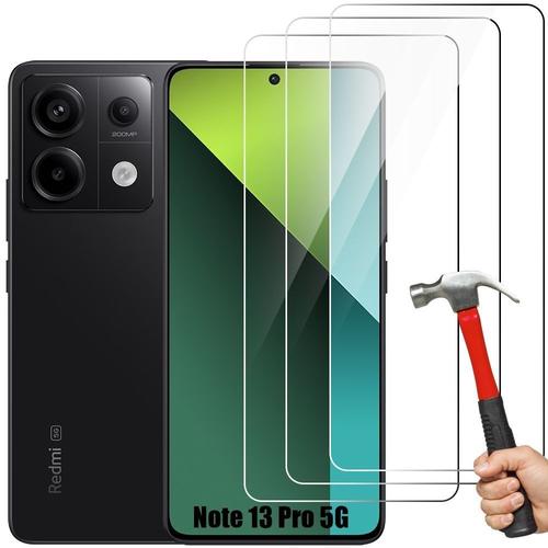 Hqselection Lot De 3 Verre Tremp Pour Xiaomi Redmi Note 13 Pro 5g/4g.Film De Protection D'cran Transparent - Anti Rayures - Ultra Rsistant Duret 9h