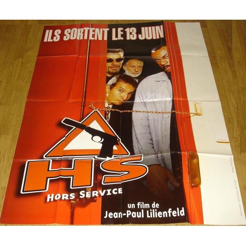 Hs / Hors Service - Affiche Originale De Cinma - Format 120x160 Cm - Un Film De Jean-Paul Lilienfeld Avec Dieudonn, Lambert Wilson, Franois Berland, Lornt Deutsch, Stphan Gurin-Tilli - 2001