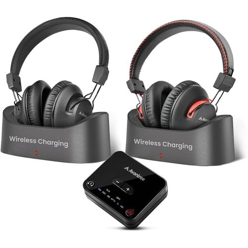 Ht41899 Plus 2[2025 Upgrade]  Dual Casque Tv Sans Fil Bluetooth 5.3 Pour Television Avec Transmetteur, Stations De Charge, Aptx Adaptive Et Latence Basse  Compatible Optique Et[FIL6161218]