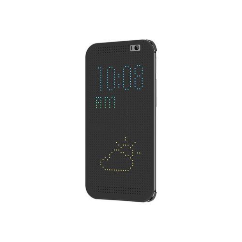 Htc Dot View Hc M100 - tui  Rabat Pour Tlphone Portable - Gris - Pour Htc One (M8)