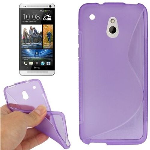 Htc One Mini / M4 : Coque Housse De Protection En Silicone Gel (Tpu) Violet  S Line 