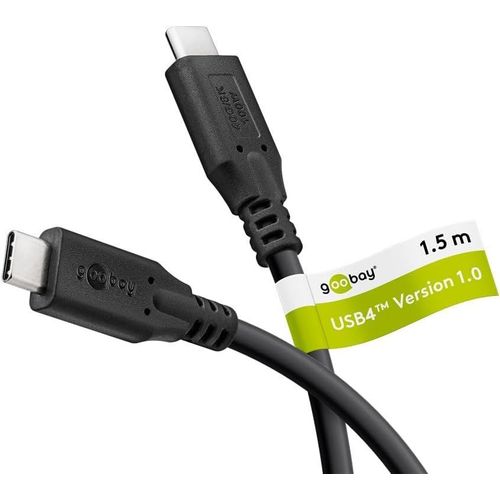 HUAG-Cble USB-C Gen 4-Cble de charge rapide de 100 W et 40 Gbits de transfert de donnes (PD)/Cble de charge de type C Cble de donnes Thunderbolt 3 et 4/MacBook, iPad, HP, Dell, 1,5 m / 74192