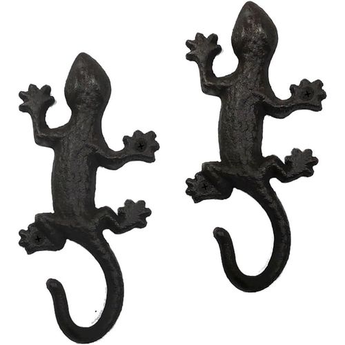 Huag-Porte-Manteau Fantaisie En Fer Pour Dcoration Murale En Forme De Lzard - Pour Intrieur Et Extrieur - Pour Maison, Jardin, Cour, Clture, Serviettes, Laisses De Chien, Serviettes De Plage