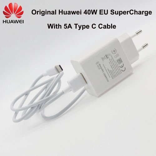 Huawei-Chargeur Rapide 40w 22.5w Eu Us,Cble De Type C,Pour Huawei P30 P40 P20 Pro Lite Mate 9 10 Pro Mate 20 V20 - Type 40w Eu With Type C