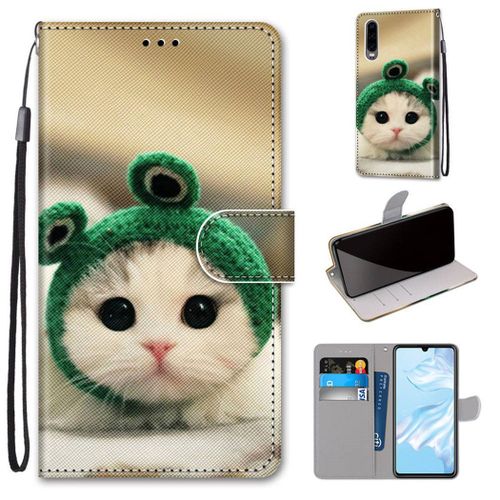 Huawei P30 Coque, Saturcase Beau Pu Cuir Magntique Flip Portefeuille Support Porte-Carte Dragonne Protecteur Coque Housse tui Pour Huawei P30 (Dk-13)