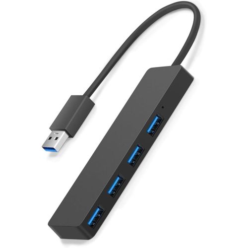 Hub USB 3.0,Hub  quatre interfaces USB 3.0,rpartiteur USB,multiprise USB,convient pour PC,ordinateur portable,Xbox,PS5,clavier,souris,casque filaire,disque dur USB et plus (Noir).[R552]