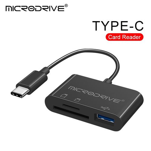 HUB USB C 3/5/6 en 1 pour carte mmoire/flash USB/adaptateur de carte SD/USB 2.0/3.0/Micro Mini lecteur de carte/carte TF 6 emplacements - Type 3 in 1 Type C HUB