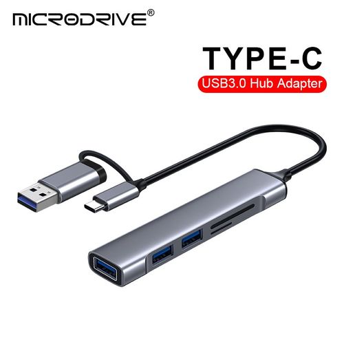 HUB USB C 3/5/6 en 1 pour carte mmoire/flash USB/adaptateur de carte SD/USB 2.0/3.0/Micro Mini lecteur de carte/carte TF 6 emplacements - Type 5 in 1 Type C HUB
