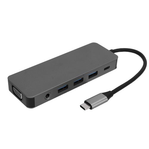 Hub USB C 4K 11 en 1 multiport PD, charge rapide, lecteur de carte memoire VGA, station d'accueil USB C pour ordinateur portable