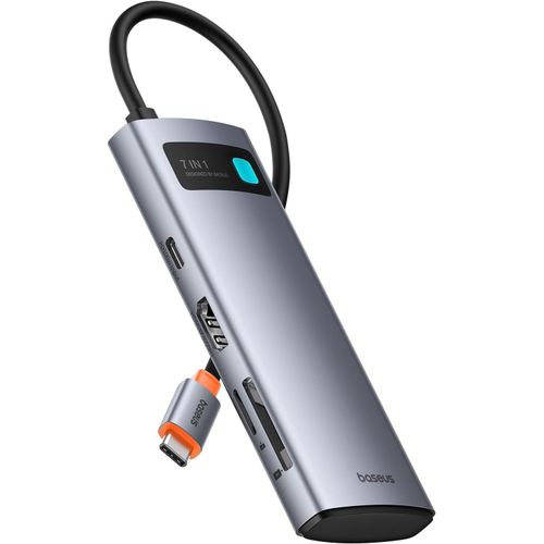 Hub USB C 7 en 1 Adaptateur avec 4K@60Hz HDMI, PD 100W, 3 USB-A 3.0 5Gbps, Lecteur Carte SD/TF, Stations d'accueil pour Ordinateur Portable MacBook/Surface Pro/iPad/Steam Deck/Rog Ally/Samsung