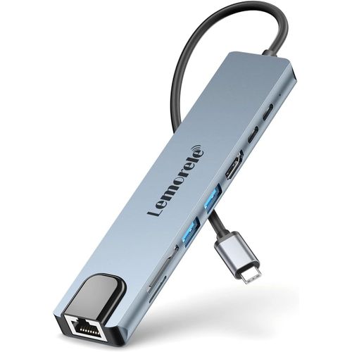 Hub USB C,Ethernet Port,100W PD,HDMI 4K,Ports Data 2 USB & USB C,Lecteur SD/TF,9 en 1 Dock USB C pour MacBook Air/Pro M1,iPad Pro,Win,Switch,Mobile Phone