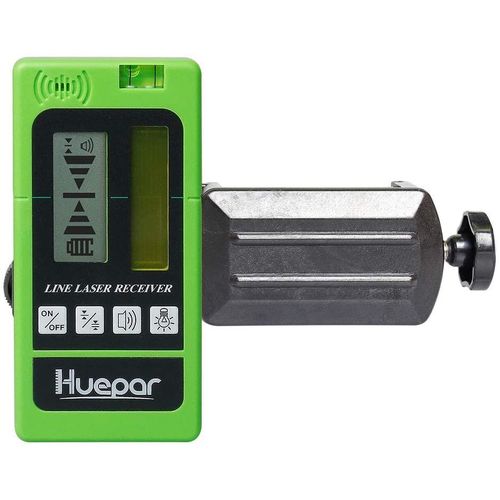 Huepar Dtecteur Laser Pour Niveau Laser Impuls Rcepteur Numrique Laser Vert Rouge cran Lcd Rtroclair Distance Etendue 50-60m-Lr-5rg