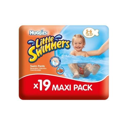 Huggies Maxi Pack Little Swimmers - Taille 5-6 - 19 Couches De Bain