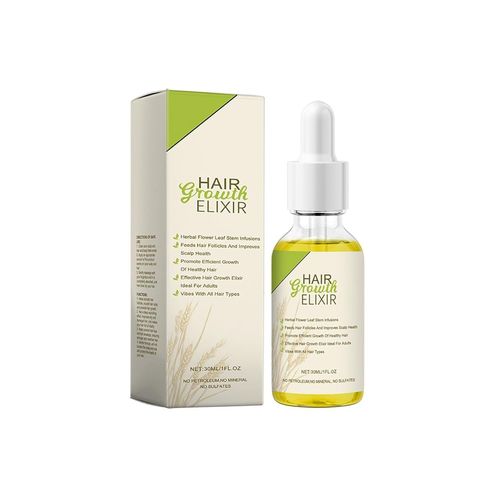 Huile lixir De Croissance Capillaire, Srum Bio Pur Et Naturel  L'huile De Romarin Et De Ricin Pour Le Traitement De La Perte De Cheveux, Pour Hommes Et Femmes