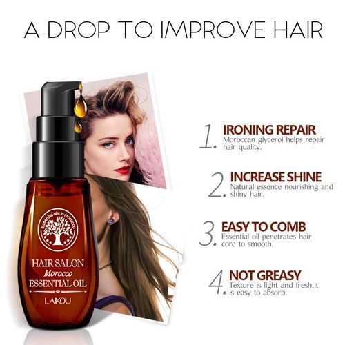 Huile Essentielle Marocaine Pour Cheveux Abms, Soins Capillaires Puissants, 40ml, Pour Amliorer Le Traitement Des Cheveux Fendus, liminer Les Cheveux Ternes, Rparer Les Cheveux Gras