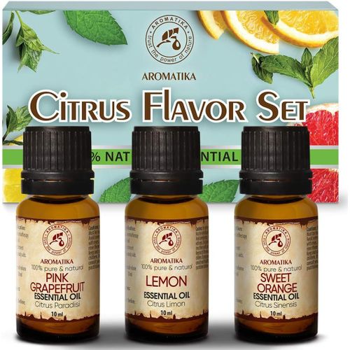 Huiles Essentielles Agrumes Set 3 Huiles - Citron 10ml - Orange 10ml - Pamplemousse 10ml - Pur & Naturel Pour Diffuseurs - Brleurs & Humidificateurs - Beaut - Spa - Relaxation - Bain