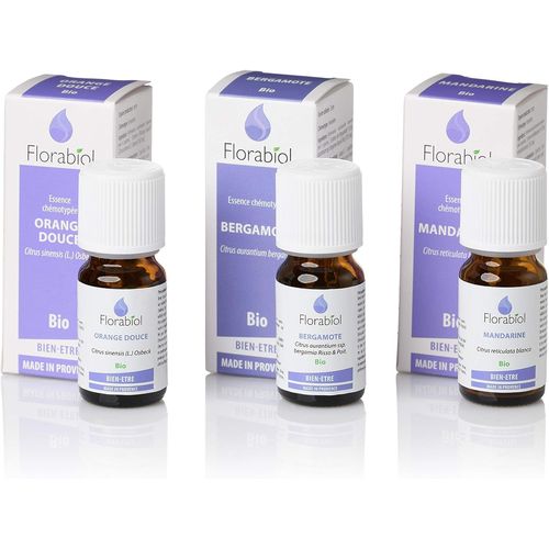 Huiles Essentielles Bio | Orange Douce - Mandarine - Bergamote | 3 X 10 Ml | Pure Et Naturelle | Aromathrapie Et Diffuseur | Pack Agrumes