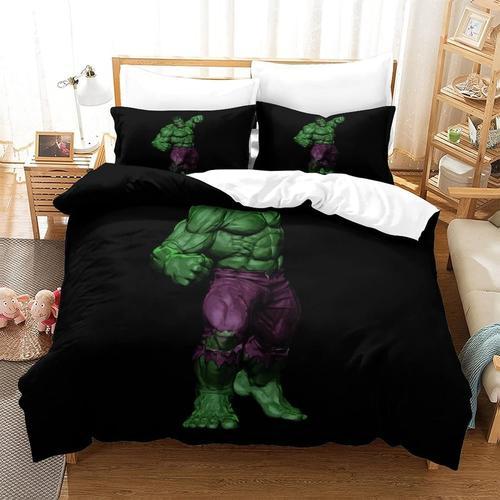 Hulk Ensemble De Literie Ensemble De Trois PiCes Housse De Couette En Microfibre HypoallergNique Housse De Couette Convient Aux Adultes Et Aux Enfants DoubleXcm