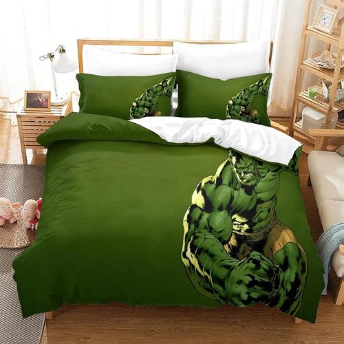 Hulk Housse De Couette En Duvet Literie Trois PiCes Respirante, Chaude Et Facile D'entretien Fermeture  GlissiRe Housse De Couette AdaptE Aux Enfants, Adolescents, Enfants Sing