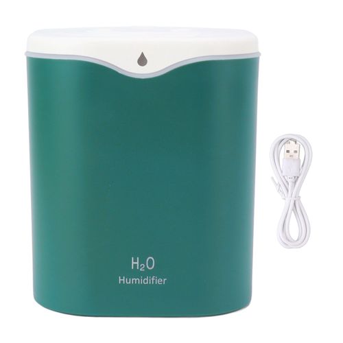 Humidificateur a brume froide 2 L, silencieux, 2 modes de brume, USB, portable, aromatherapie, avec lumiere coloree, pour chambre a coucher, maison, vert