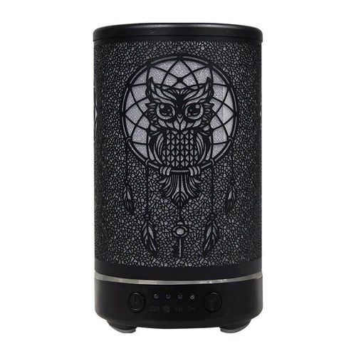 Humidificateur d'air  ultrasons avec veilleuses LED,diffuseur de parfum d'arme,appareil mnager intelligent,fonction de synchronisation,parfum de chambre,100ml - Type black-EU