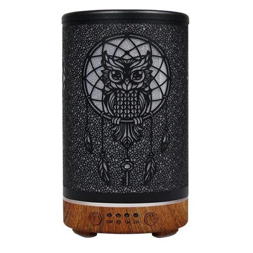 Humidificateur d'air  ultrasons avec veilleuses LED,diffuseur de parfum d'arme,appareil mnager intelligent,fonction de synchronisation,parfum de chambre,100ml - Type deep wood grain-EU