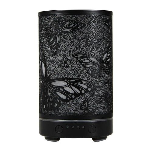 Humidificateur d'air  ultrasons avec veilleuses LED,diffuseur de parfum,fonction de synchronisation,papillon creux,appareils mnagers intelligents,100ml - Type black-EU