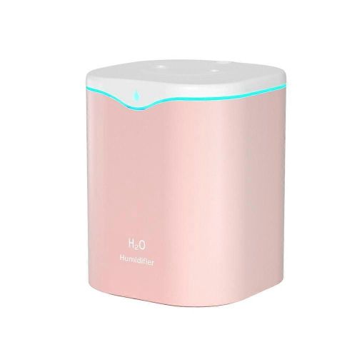 Humidificateur dair Diffuseur darmes dhuiles essentielles Double buse avec humidificateurs  lumire LED colors Diffuseur darmes (rose)