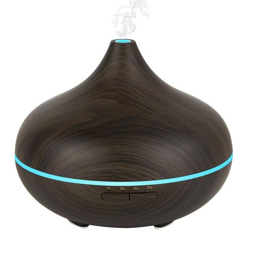 Humidificateur ultrasonique avec lampe aromatique 500 ml brun fonc