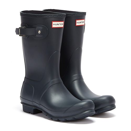 Hunter Original Short Bottes En Caoutchouc Bleu Marine Pour Femmes - 42