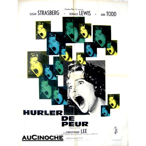 Hurler De Peur (Scream Of Fear) / Affiche Originale 60x80cm / pouvante / Seth Holt, 1961, Susan Strasberg, Christopher Lee, Ann Todd, Ronald Lewis
