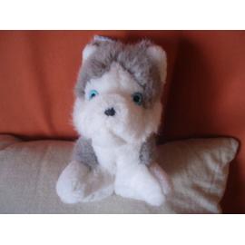 Husky Gris Et Blanc Yeux Bleus De Chez Nounours 16 Cm Rakuten