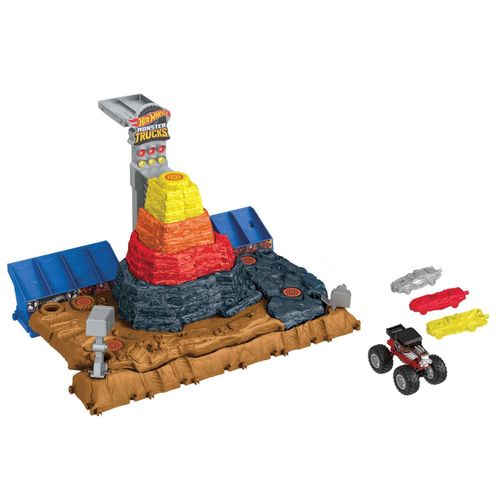 Hot Wheels - Coffret Arne De Dmolition Monster Trucks