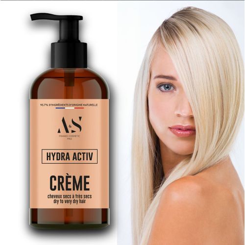 Hydra Activ Crme Professionnel 200ml Formule Unique Pour Cheveux Secs  Trs Secs Difficiles Et/Ou Crpus. Formule Ultra Nourrissante Et Rgnrante Pour Des Cheveux Durablement Doux Et Brillants