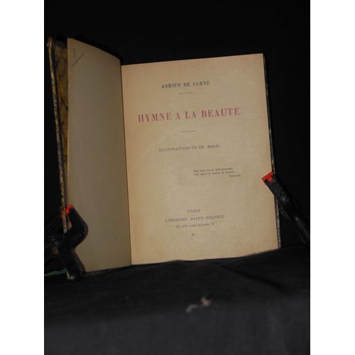Hymne  La Beaut. Prix De Posie Spiritualiste 1914. Illustrations De Ch. Morel   de Carn  Adrien de