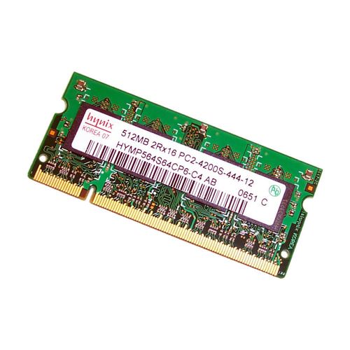 Hynix Memory 512MB 2Rx16 PC2-4200 DDR2 533MHz SODIMM 200 Pin HYMP564S64CP6-C4 AB