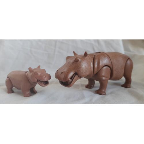 Playmobil Hippopotame Et Son Bb