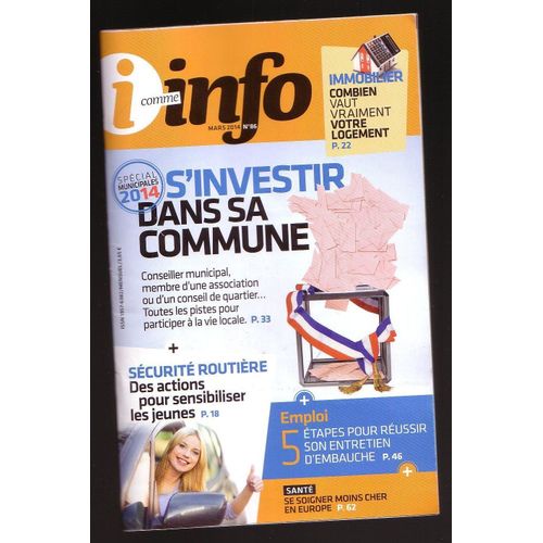 I Comme Info 86  Mars  2014  - S'investir Dans Sa Commune -  Sommaire Complet Sur Scann 2