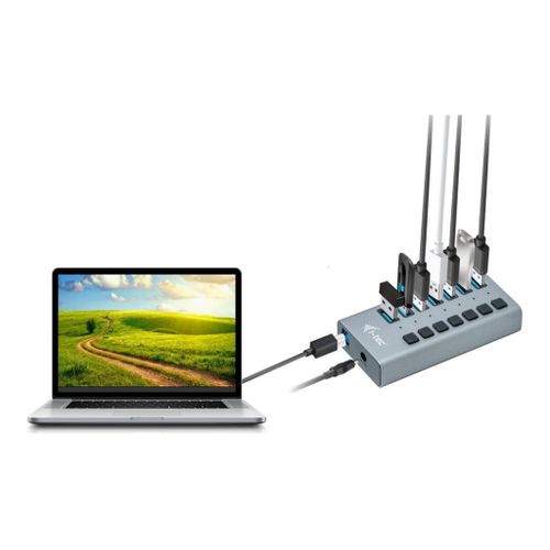 i-Tec USB 3.0 Charging HUB 7 port + Power Adapter 36 W - Concentrateur (hub)