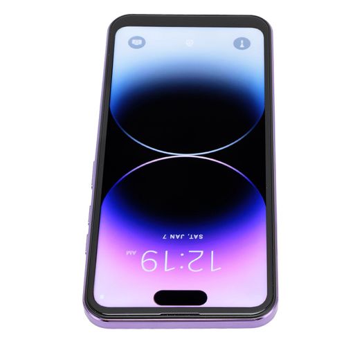 I15 Pro Max Smartphone pour Android 13 6,6 pouces 4G 6 Go 128 Go Téléphone portable débloqué 8MP 24MP Double caméra 5GWIFI Smartphone 100-240V Violet Prise UE
