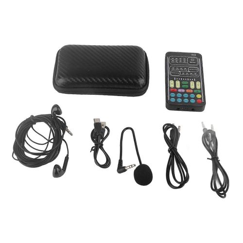 I9 Voice Changer Set Multifunction Portable Recording Mini Sound Card for Game Anchor Recording Computer English Version