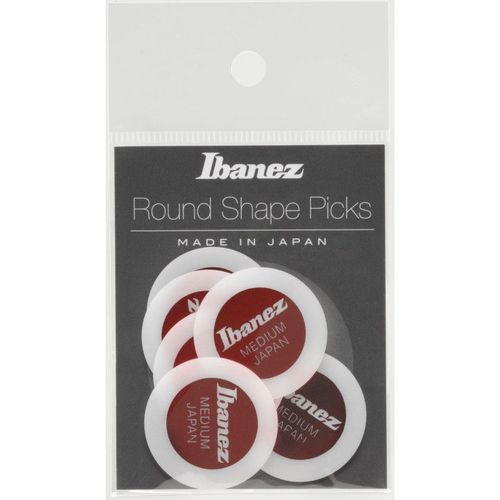 Ibanez Ppa1m-Wh White - 6 Mdiators Round Shape - 0,8 Mm