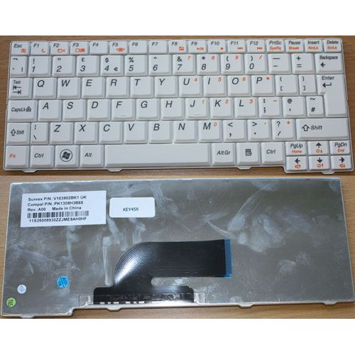 Ibm Pk1308h3b65 Blanc Uk Clavier Pour Ordinateur Portable (Pc) De Remplacement (Key459)