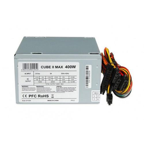 iBox CUBE II alimentation lectrique 400W 12 CM FAN 400W Alimentation PC Argent
