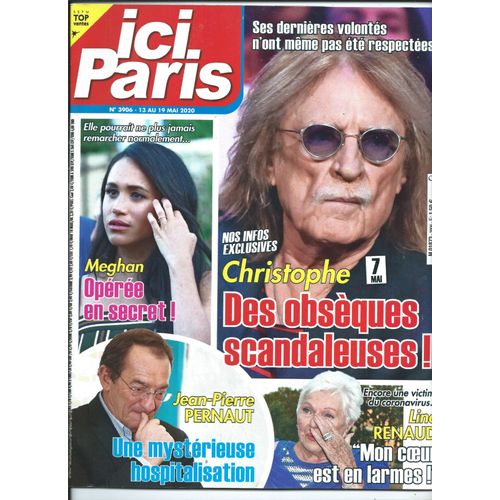 Ici Paris 13/05/2020, Christophe, Meghan, Line Renaud, Pernaut, Louane, Eddy Mitchell, Mick Jagger, Zazie, Louane, Vianney, Isabelle Adjani, Enrico Macias, Madonna, Little Richard